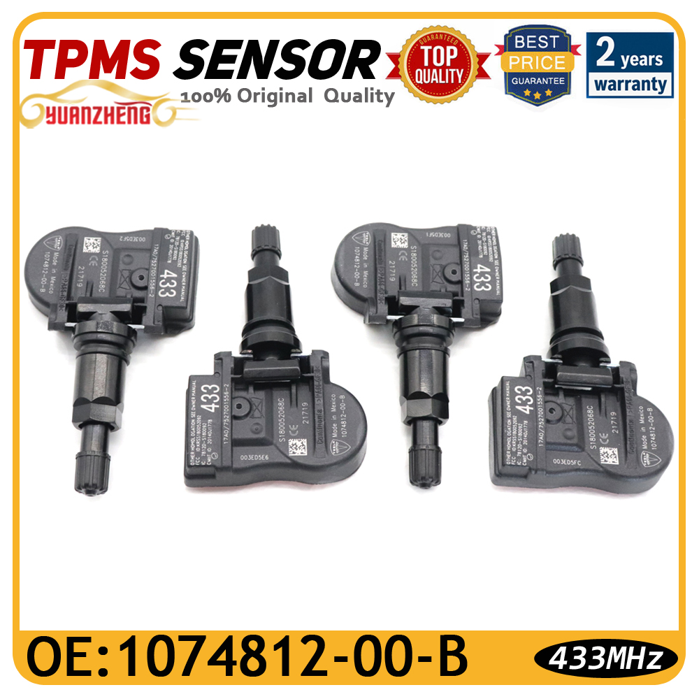 1074812-00-B ڵ TPMS  Ÿ̾ з ͸ ý Tesla Model 3 S X Y 2014-2021 107481200B 433Mhz